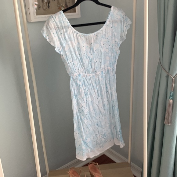 Cool change size large white blue sequin cover-up - Picture 4 of 4